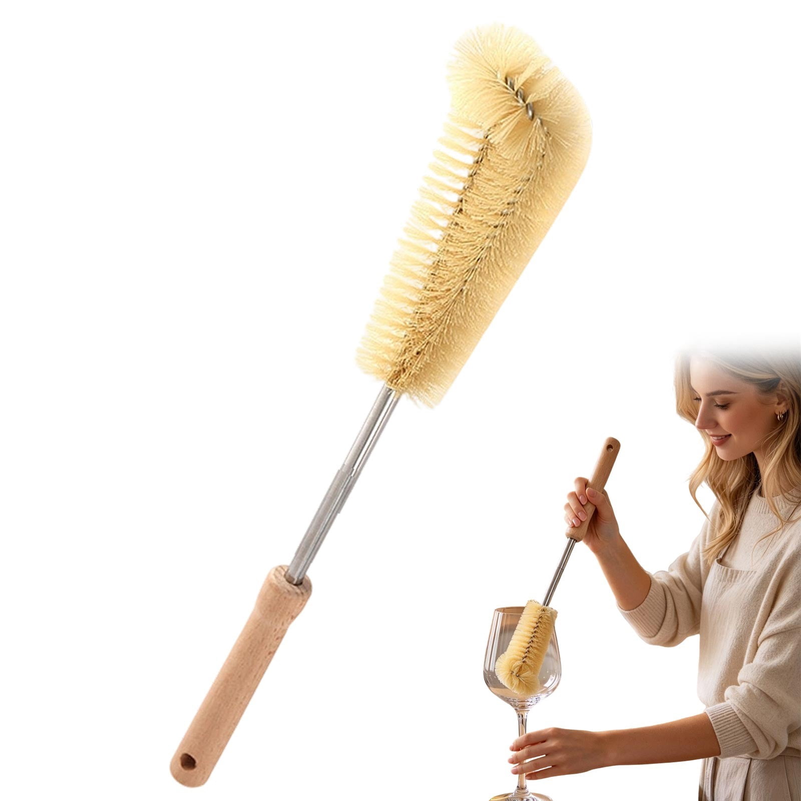 Kicthen Clean Signs Clearance Under $1.29 Wooden Handle Brush Natural Wood Cleaning Brush ...