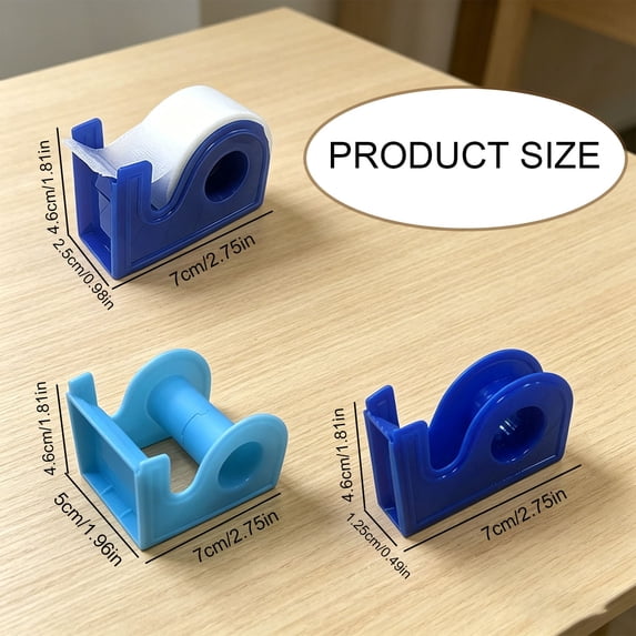 Clearance Under $1.39! 1SET Paper Tape Dispenser, 1.25cm x 9.14m White Surgical Tape with Cutter, Breathable, for Home & Office, D, One Size