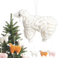 thumbnail image 1 of Clearance Under $1.39 Knitted Sheep Hanging Ornament Soft Stuffed Figure for Christmas Tree Holiday Decor, 1 of 4