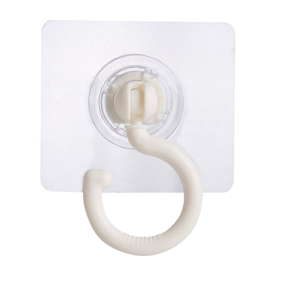 Clearance Under $1.44! 1PC 360° Swivel Adhesive Hook, Multi-Function Wall Hook with Strong Sticker, Plastic, for Home & Kitchen, White, One Size