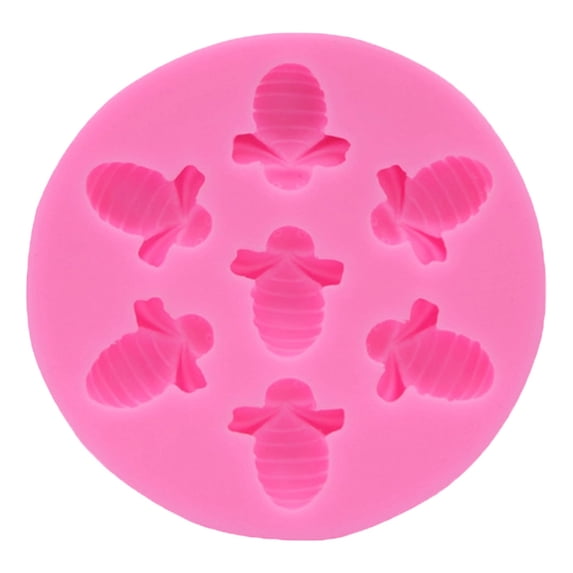 Clearance Under $1.46! 1PC Silicone Honeycomb Bee Mold, 7-Cavity Fondant Candy Craft - Non-Stick Baking Tool for Cake Decor (Pink, One Size)