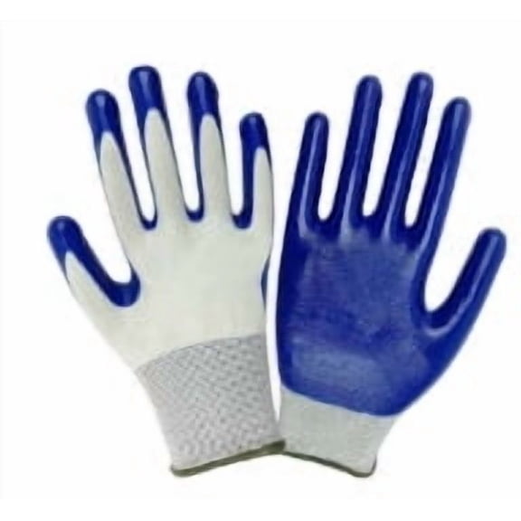 Clearance Under $1.54! 1PAIR Garden Work Gloves, Nitrile Coated Protective Gloves for Men & Women, Grip, for Gardening, Blue, One Size