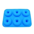 thumbnail image 1 of Clearance Under $1.56! 1 Pack 6-Cavity Silicone Donut Baking Pan – Non-Stick (Blue), 1 of 1