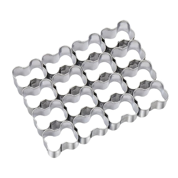 Clearance Under $1.56! 1 Pack Bone-Shaped Cookie Cutter Set, Stainless Steel Biscuit Mold for Baking - 16-Cavity Bone Design (C, One Size)