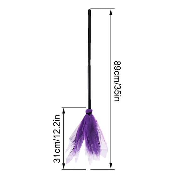 Clearance Under $1.56! 1PC Halloween Witch Broomstick, Removable Prop for Cosplay & Costume Parties, Plastic, (One Size, Hot Pink)