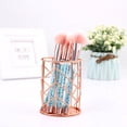 thumbnail image 1 of Clearance Under $1.59! 1PC Iron Pen Holder, Versatile Round Desk Organizer for Makeup Brushes & Pens, Iron, for Vanity & Office, (10x8cm, Rose Gold), 1 of 5
