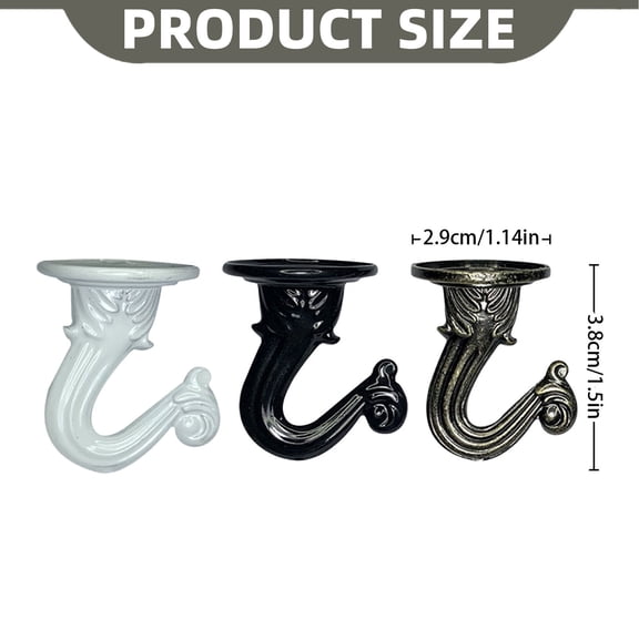 Clearance Under $1.59! 2PCS Ceiling Hooks for Hanging Plants, Heavy Duty Wall Mount Hooks with Hardware, Metal, for Indoor & Outdoor, B, One Size