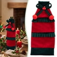 thumbnail image 1 of Clearance Under $1.59 Reusable Christmas Wine Bottle Sleeve Decoration Holiday Cover For Home Red 11.81*5.51 In, 1 of 6