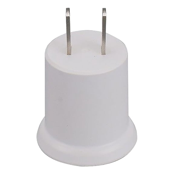 Clearance Under $1.64! 1PC Light Bulb Socket Adapter, E26 to E27 Conversion Socket with Threaded Wall Holder, for Home, White, One Size