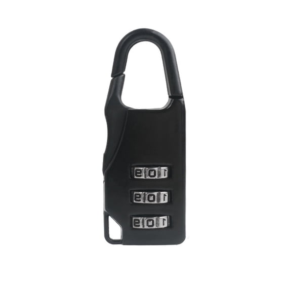Clearance Under $1.64! 1PC Small Combination Lock, 3-Digit Padlock for Luggage & Lockers, Metal, for Travel & School, (One Size, Black)