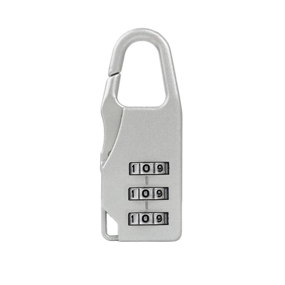Clearance Under $1.64! 1PC Small Combination Lock, 3-Digit Padlock for Luggage & Lockers, Metal, for Travel & School, (One Size, Chrome)