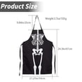 thumbnail image 1 of Clearance Under $1.76! 1PC Halloween Skeleton Kitchen Apron, Cosplay Cooking Bib for Adults, Polyester/Spandex/Cotton, (54x67cm, White), 1 of 9
