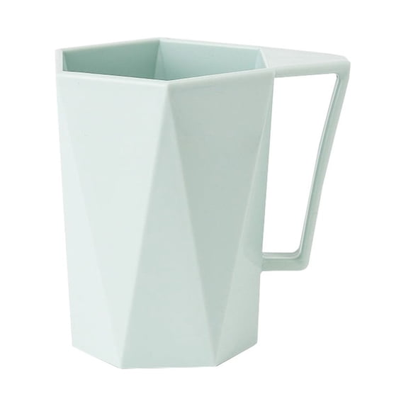 Clearance Under$1.84! 1-Piece Modern Geometric Plastic Cup - Reusable Mug for Water or Juice, BPA-Free (One Size, Mint Green)
