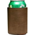 thumbnail image 1 of Clearance Under $1.84! 1Pc Leather Can Cooler Sleeve for Bottles and Cans (One Size, Khaki), 1 of 7