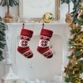 thumbnail image 1 of Clearance Under $1.89 Large Christmas Stocking Set for Holiday Gift Filling and Fireplace Decoration, 1 of 4