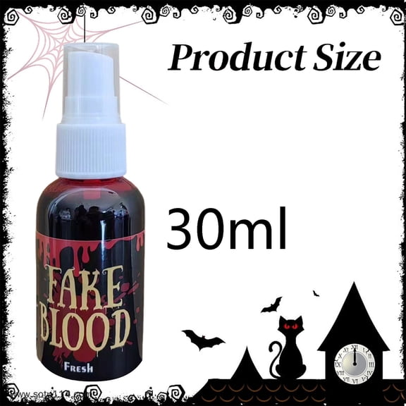 Clearance Under $1.96! 1PC 30mL Halloween Blood Spray, Liquid SFX Makeup for Costume & Party, Plastic, (30mL, L)