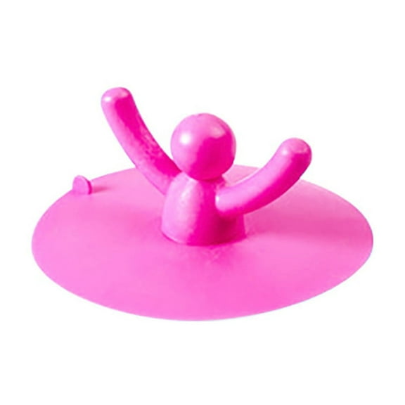 Clearance! Under $1 Adorable Little Man Silicone Drain Cover Portable Stopper for Kitchen & Bathroom