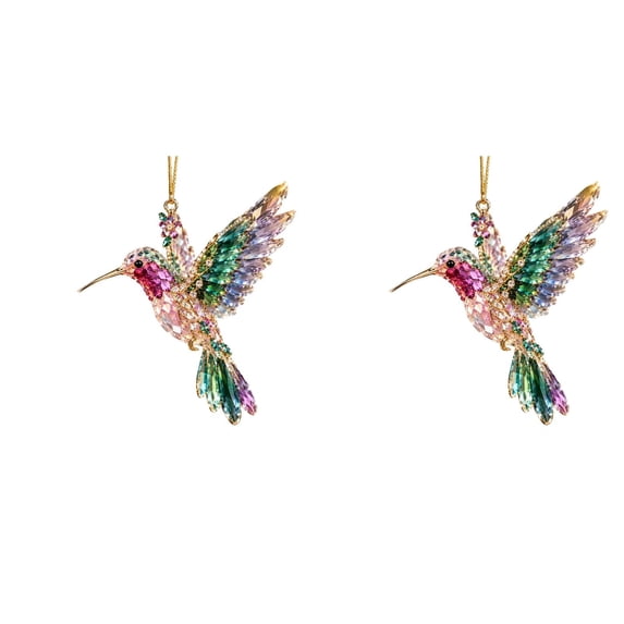Clearance Under $1 Animal Shaped Hanging Ornament Crystal Style Bird Art Pendant for Christmas Tree Home Holiday Decoration