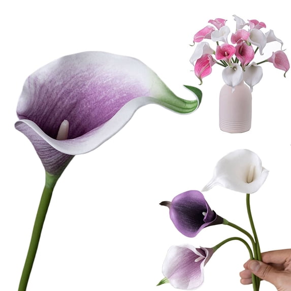 Clearance Under $1 Artificial Calla Lily Artificial Calla Lily For Living Room Office Desk,Plastic (E) (1Pc)
