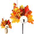 thumbnail image 1 of Clearance Under $1 Artificial Fall Pumpkin Branch with Maple Leaves and Berries for Thanksgiving Decor, 1 of 5