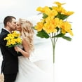 thumbnail image 1 of Clearance Under $1 Artificial Flower Artificial Butterfly Flower For Living Room Office Desk,Abs Yellow (1Pc), 1 of 9