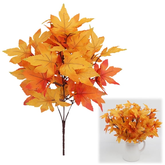 Clearance Under $1 Artificial Maple Leaf Pick Single Artificial Maple Leaf For Fall Wreath Accent,Plastic (F) (1Pc)