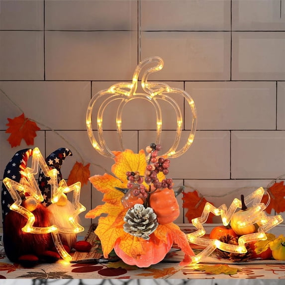 Clearance Under $1 Artificial Pumpkin Maple Leaf Centerpiece 7.8in for Thanksgiving Table Decor