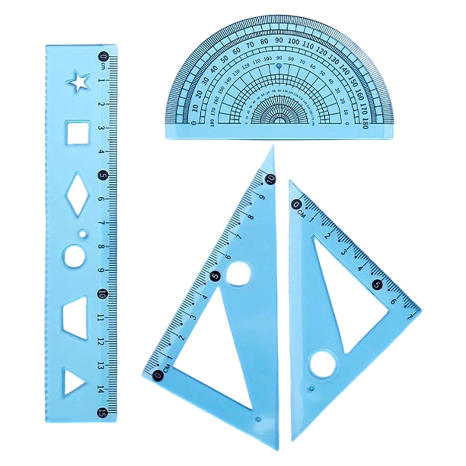 Unbending Ruler Clearance Under $1 Bendable Ruler Kit, Flexible Geometry Rulers for ...