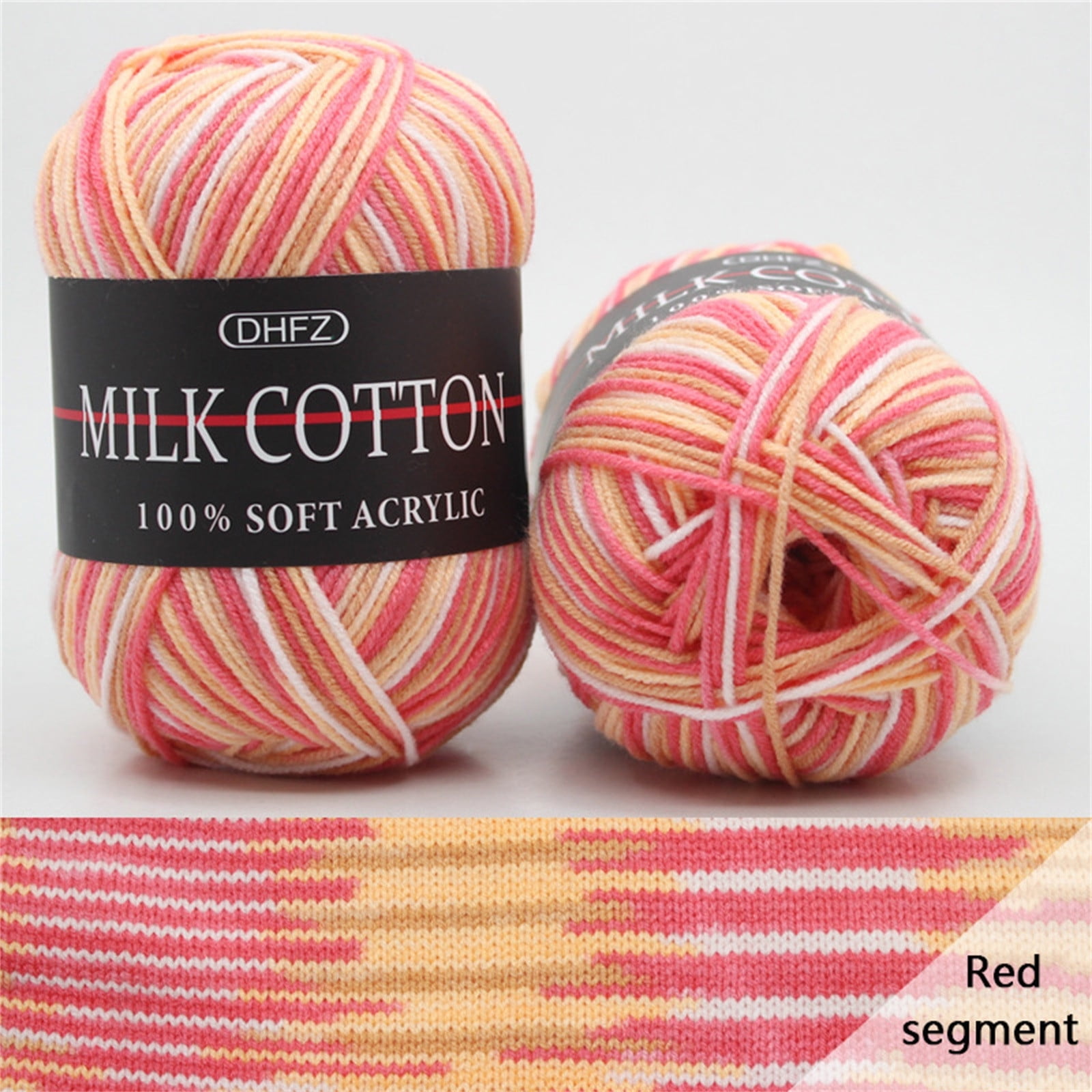 Clearance Under $1 Boovnll Cotton Yarn Multicolor Soft Crochet Yarn 1.7 ...