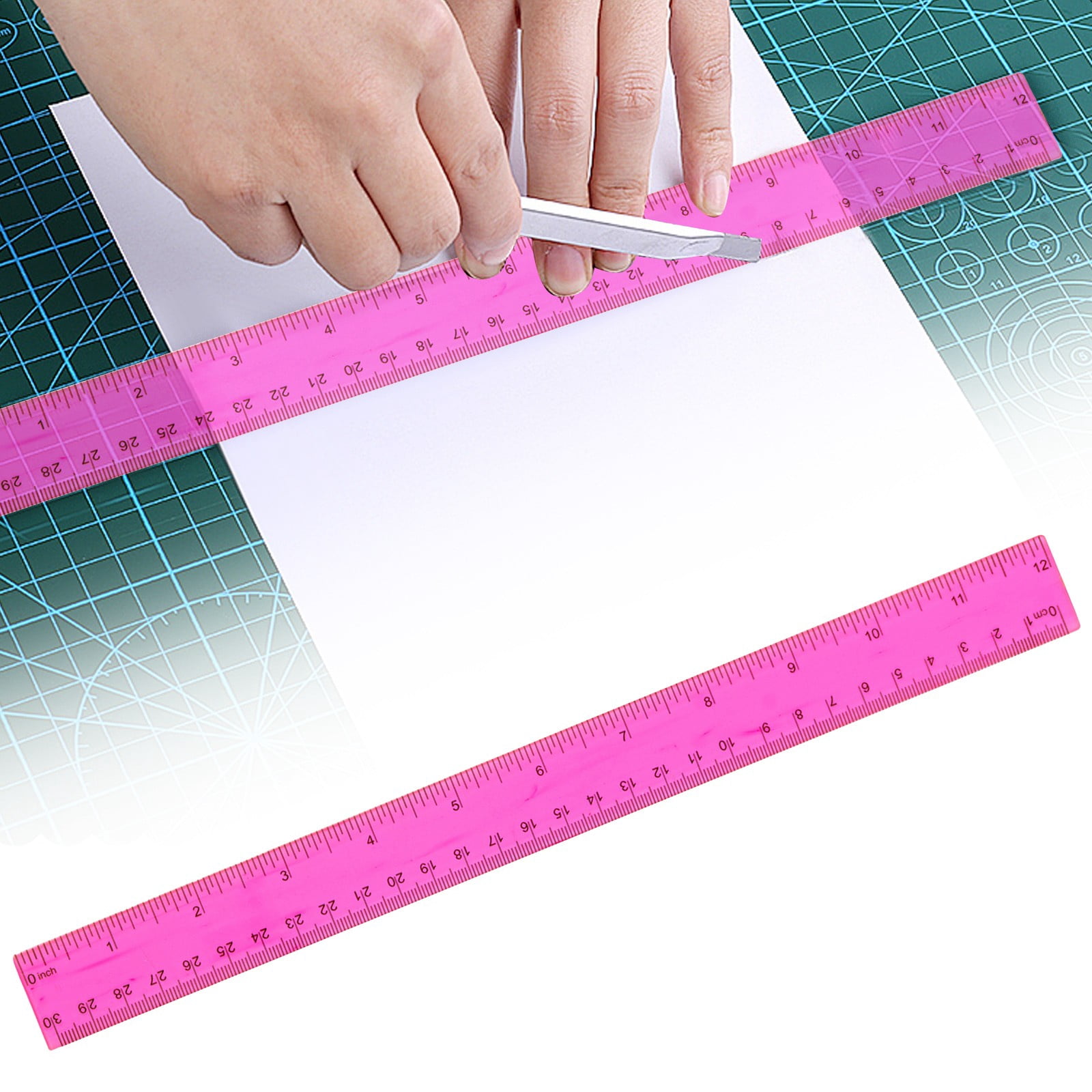 Clearance Under $1 Centimeter Scale Ruler, 30cm Plastic Measuring Ruler ...