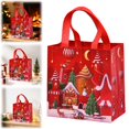 thumbnail image 1 of Clearance Under $1 Christmas Non-Woven Gift Bag with Handles - Red, 1 of 5