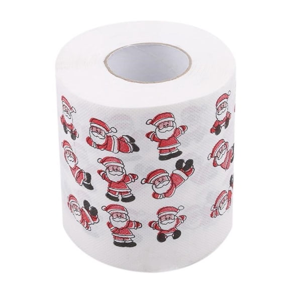 Clearance Under $1 Christmas Toilet Paper Roll with Santa Print