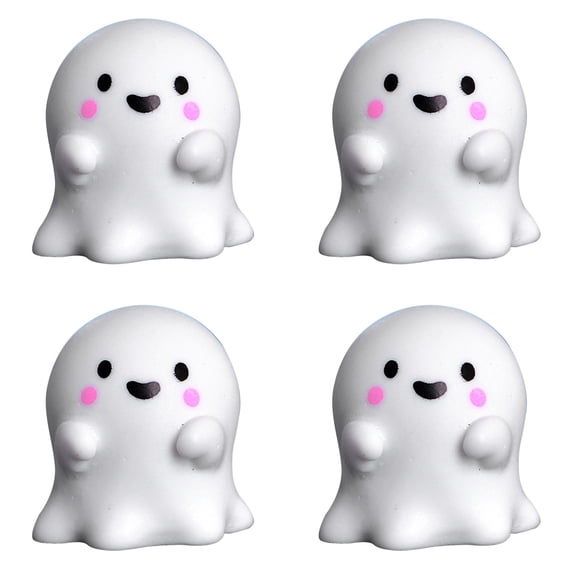 Clearance Under $1 Cute Resin Bald Ghost Figurine with Witch Hat Halloween Decor