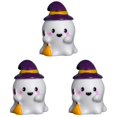 thumbnail image 1 of Clearance Under $1 Cute Resin Sweeping Ghost Figurine with Witch Hat Halloween Decor, 1 of 5