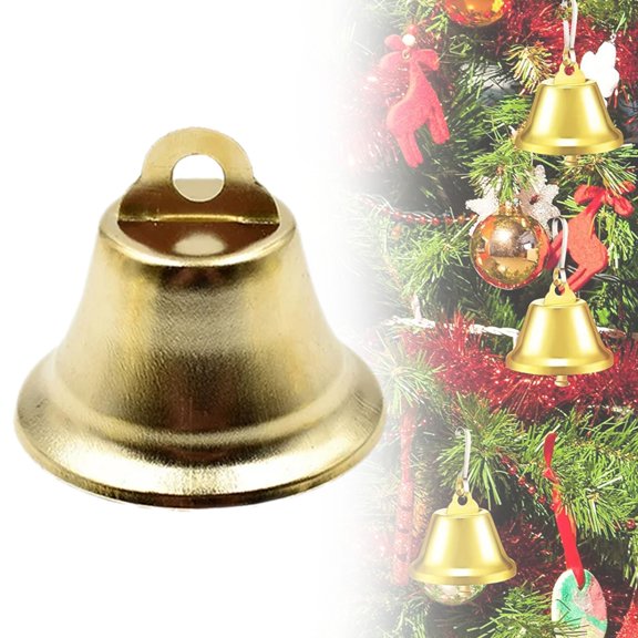 Clearance Under $1 Decorative Bell Decorative Jingle Bell For Christmas Tree Ornament,Iron Gold (1Pc)