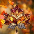 thumbnail image 1 of Clearance Under $1 Fall Maple Leaf Ornament Autumn Maple Leaf Hanger For Autumn Window Hanging,Acrylic Blue (1Pc), 1 of 6
