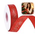 thumbnail image 1 of Clearance Under $1 Festive Christmas Ribbon for Mantels Trees and Wreaths, Satin-Like Holiday Ribbon, 1 of 7