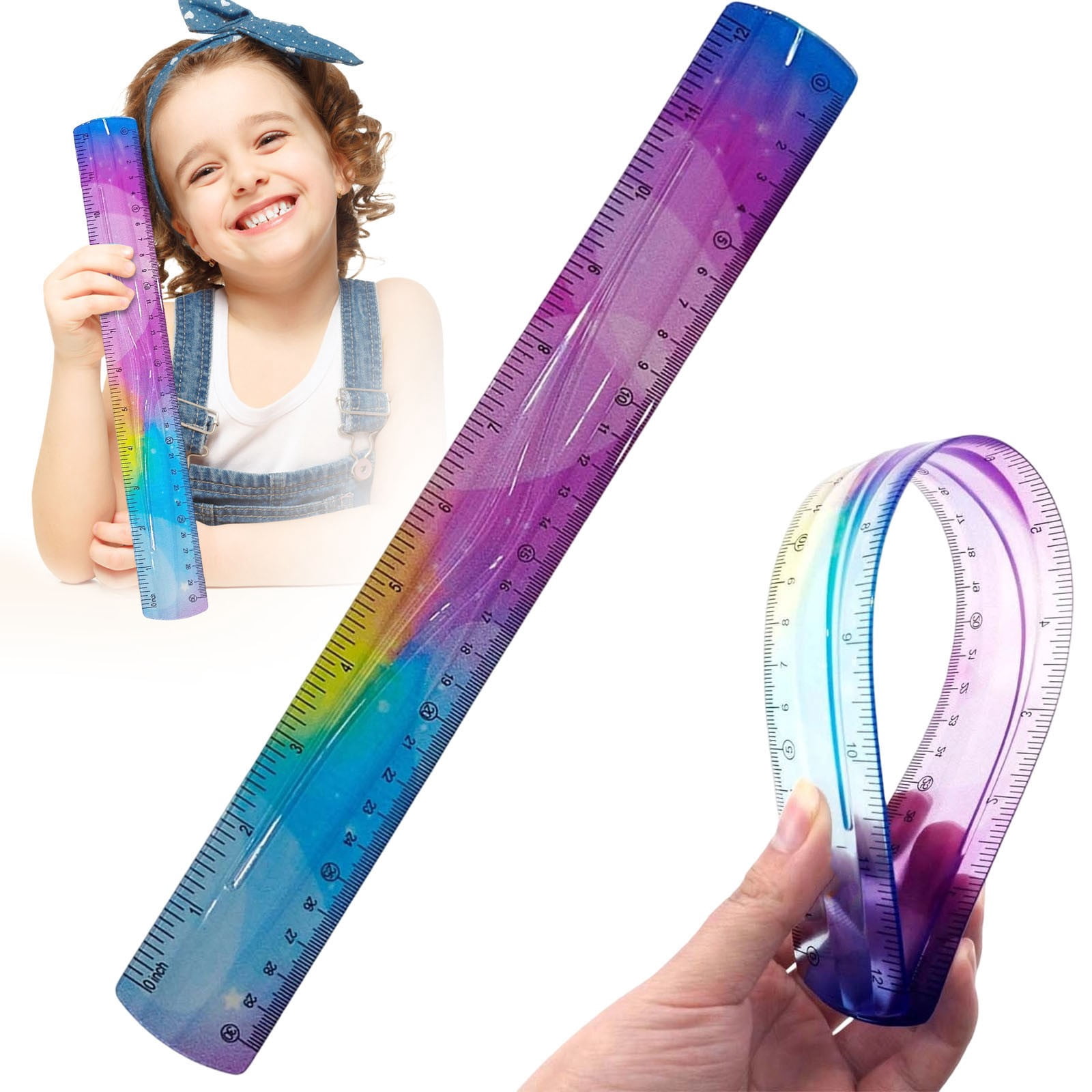 Huge Ruler Clearance Under $1! Flexible Ruler Soft Bendable Plastic Ruler with ...