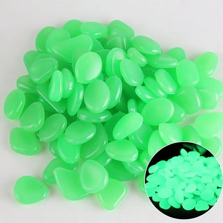 Clearance Under $1 Garden Pebbles Glow Stones Luminous Pebbles For Walkways Outdoor Decor Green