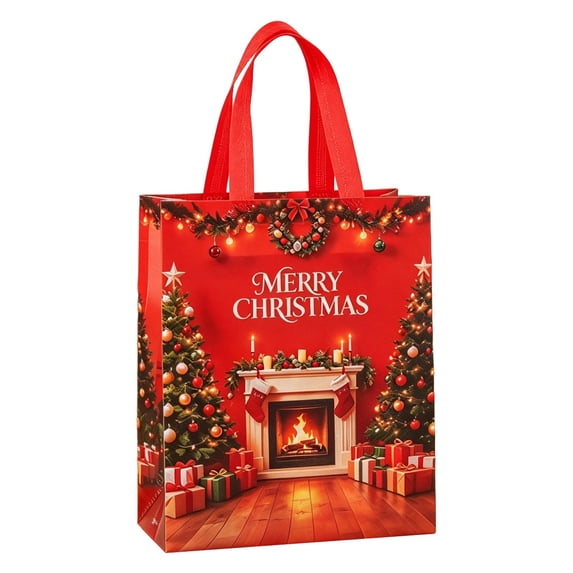Clearance Under $1 Holiday Gift Tote, Non Woven Bag with Handle for Presents Style A