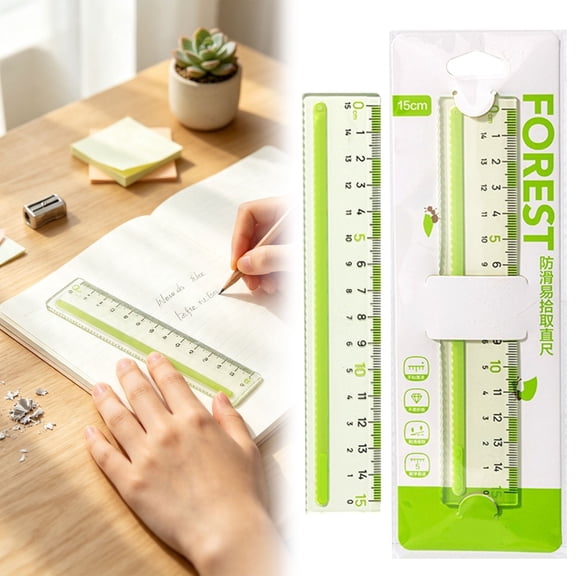 Clearance Under $1 Large High Definition Scale Friendly Transparent Measuring Ruler for Student Exam Drawing Geometry Learning