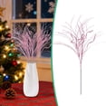 thumbnail image 1 of Clearance Under $1 Pink Glitter Branch Christmas Table Decoration with Sequins and Flexible Stems - 1 Piece, 1 of 5