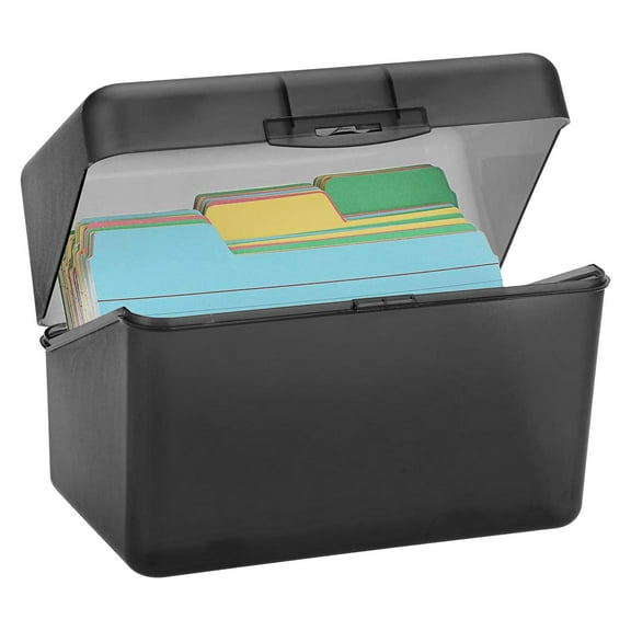 Clearance Under $1, Plastic Index Card Holder Box Desktop Storage Organizer for Flashcards and Notes #BN (1Pc)