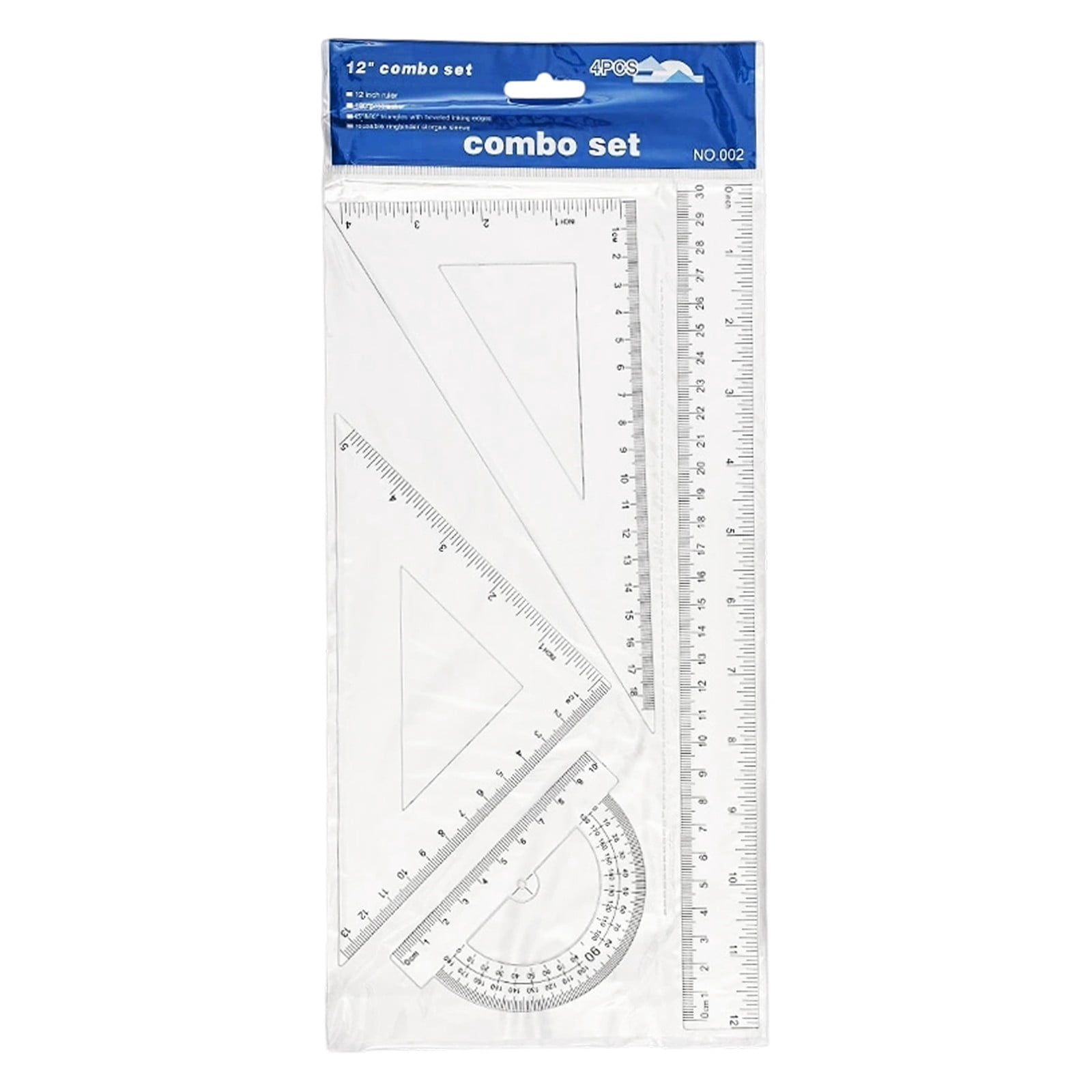 Plastic Ruler Tool Clearance Under $1 Plastic Scale Ruler Kit, Geometry Drafting Rulers ...