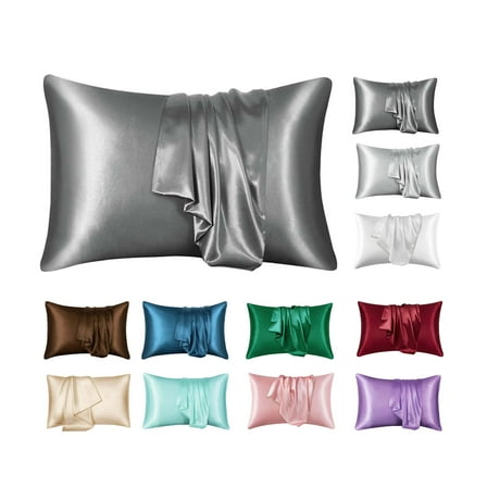PEONAVET Silk Pillow Case 20*30In Satin Pillowcase For Hair And Skin Pillowcases Standard Size Luxury And Soft Satin Pillow Covers