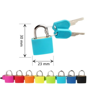 Clearance Under $1 Small Mini Strong Steel Padlock Travel Suitcase Diary Lock with 2 Keys for School & Office F