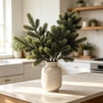 thumbnail image 1 of Clearance Under $1 Snowy Flocked Pine Branch with Flexible Stem for Holiday Wreath Making, 1 of 5