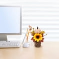 thumbnail image 1 of Clearance Under $1 White and Fall Potted Arrangement with Sunflower Pumpkin and Maple Leaves, 1 of 5