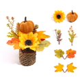 thumbnail image 1 of Clearance Under $1 Yellow Fall Potted Plant with Sunflower and Pumpkin for Seasonal Tabletop, 1 of 5