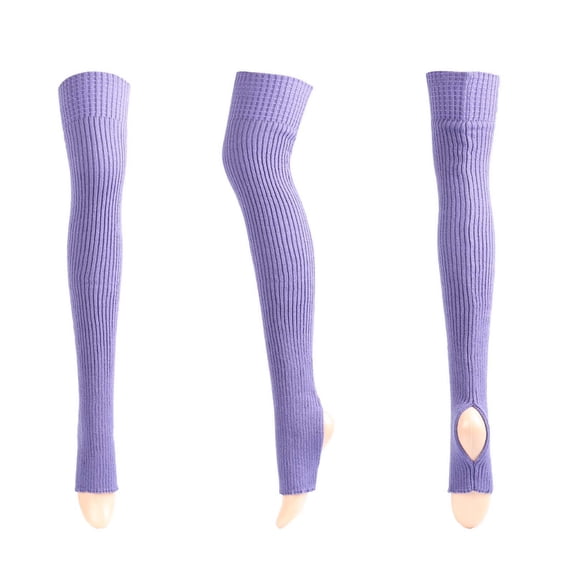 qolati Thigh High Socks Ribbed Knit Over Knee High Socks for Women Athletic Long WarmThin Tights Crew Stockings